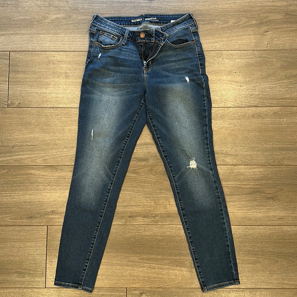 Old Navy Mid Rise Rockstar Skinny Jeans